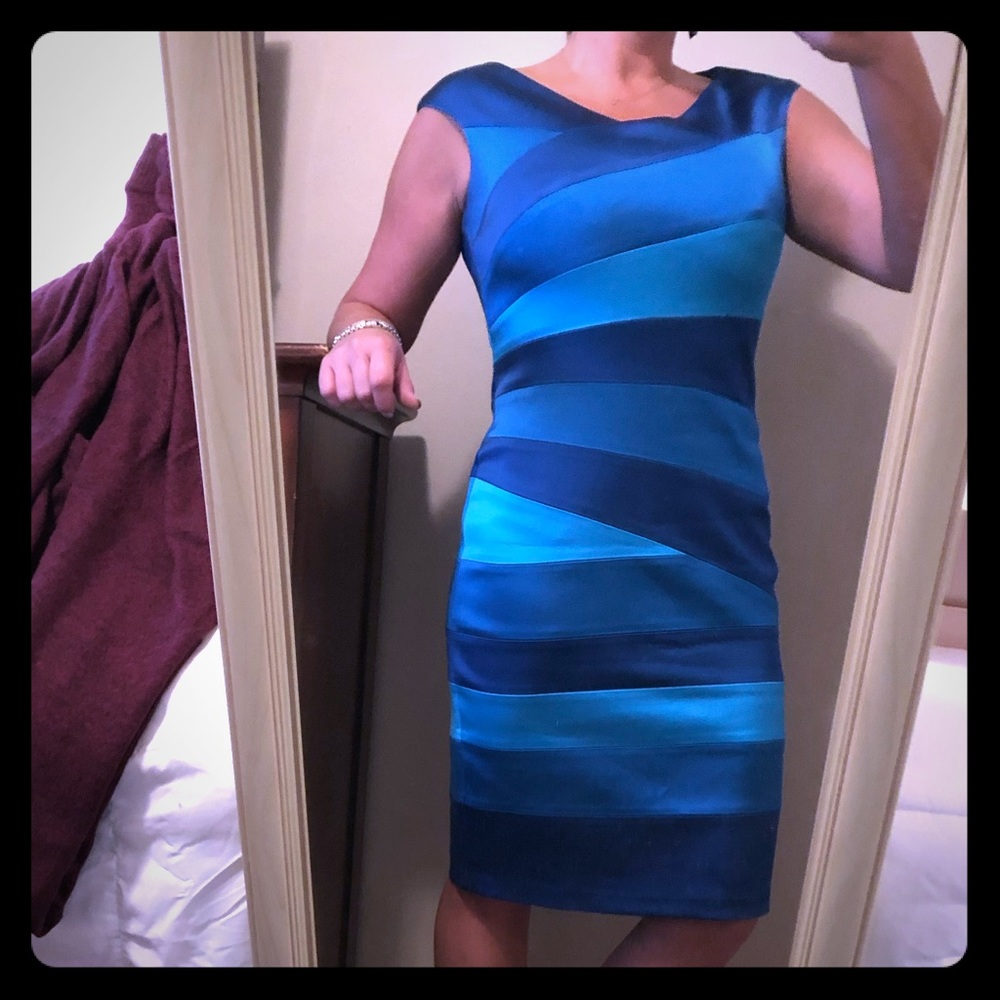 JAX multi blue colored dress